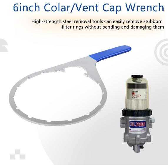 6 Inch & 8 Inch Colar/Vent Cap Fuel Filter Wrench For 380134 382 & 482 483 782 Compatible With Detroit Diesel Truck Engines, Navistar Engines Diesel