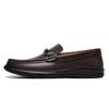 Men's Genuine Leather Loafers: Spring & Autumn British Style Slip-Ons, Business Casual, Rubber Sole, Large Size 47