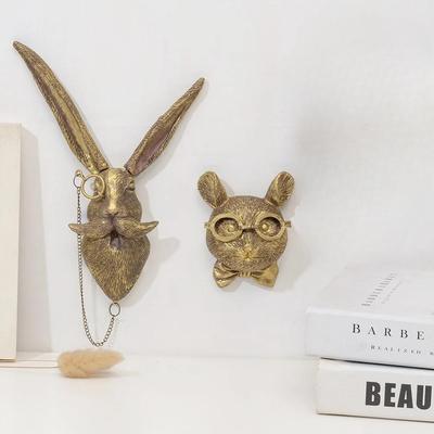 Animal Hook Simulated Rabbit Mouse Sculpture Animal Sculpture Wall Storage Key Hook Clothes Hangers Room Decoration Accessories
