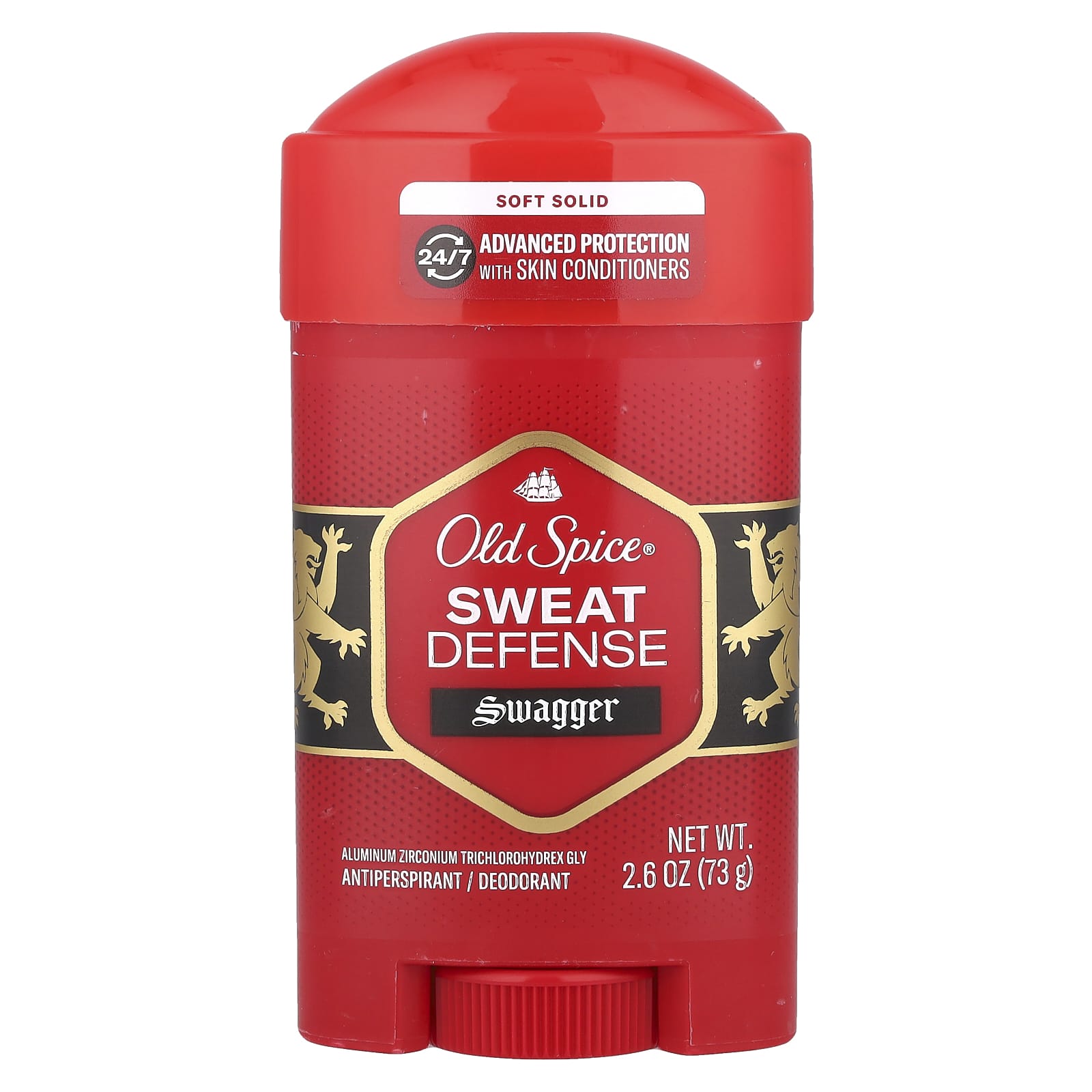 

Дезодорант для контроля пота Sweat Defense, Твердый, Более сильный Swagger, 2,6 унции (73 г)