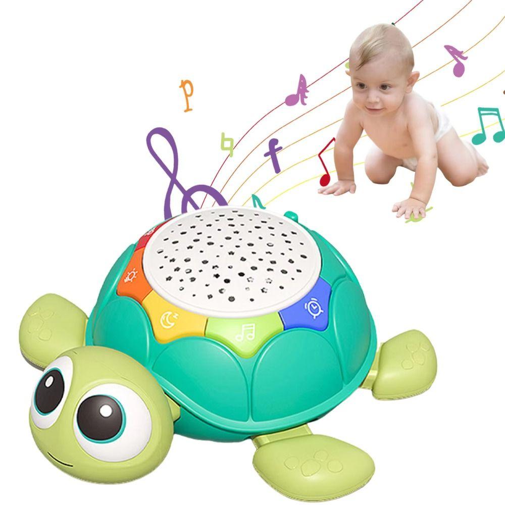 Plastic Musical Crawling Turtle Toys Simulation Musical Projector Turtle Toys Birthday Gift