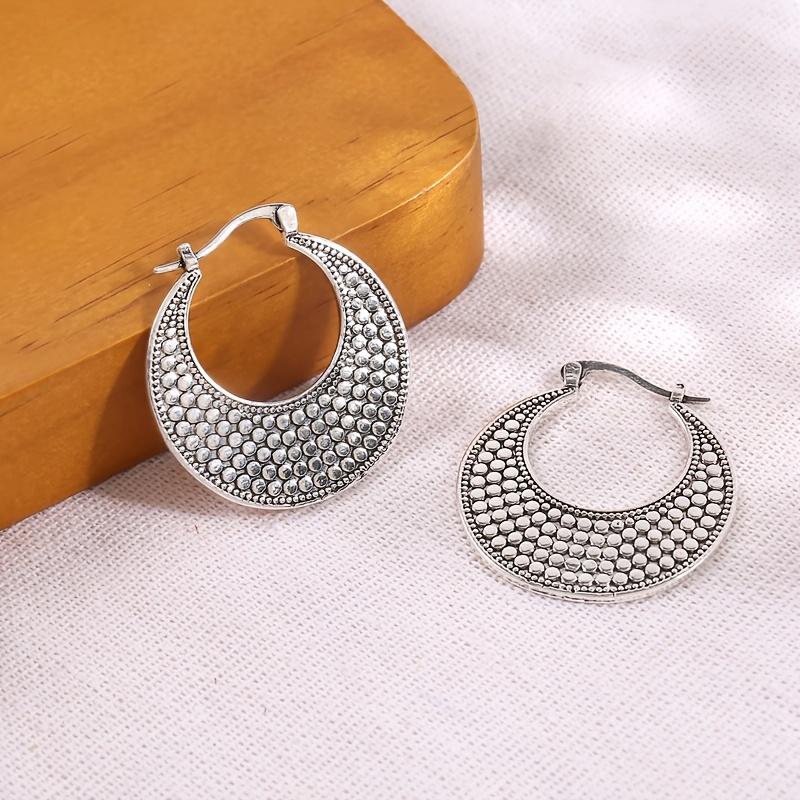 

Серьги-кольца с богемным покрытием и этническим винтажным узором, серьги-обнимашки в стиле ретро для женщин и девочек, праздничный индивидуальный подарок, 1 пара