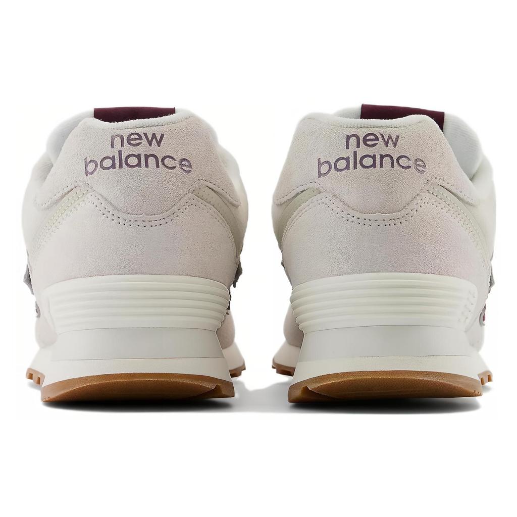 New Balance 574 Bone White Burgundy Unisex Sneakers Cream Black U574NOW