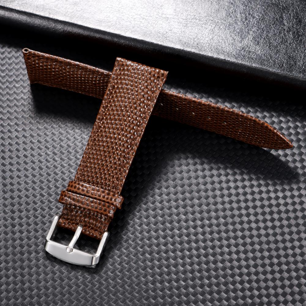 Lizard Print Genuine Leather Watch Band 14mm 16mm 18mm 19mm 20mm 21mm 22mm Replacement Bracelet Belt Men Women Watch Accessories
