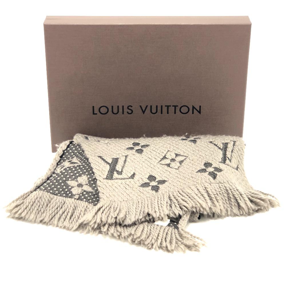 Louis Vuitton M72242 Echarpes Logo Mania Scarf Wool Verone Gray