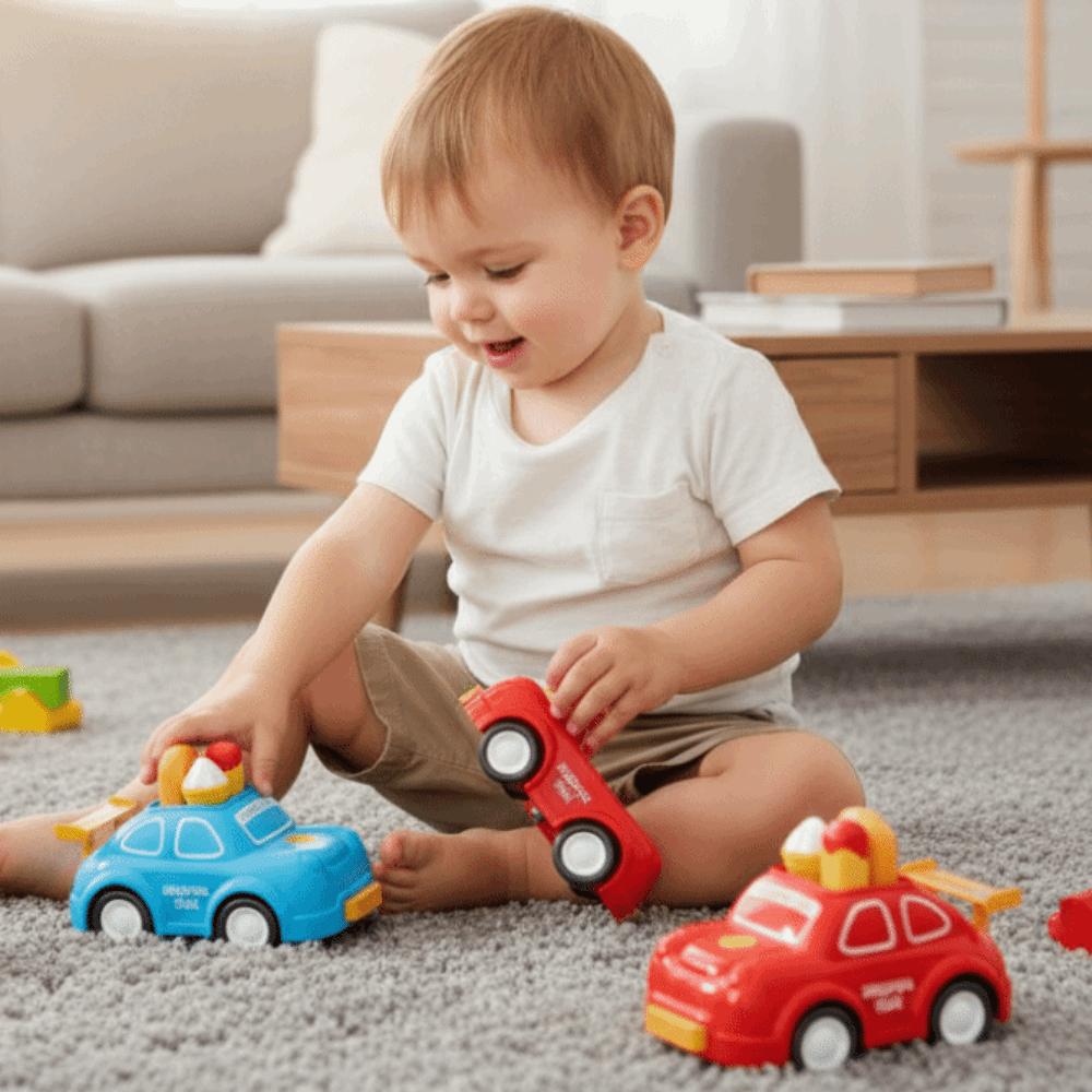 Inertia Power Car Figurines Miniatures Metal Pull Back Pull Back Cars Model  Children's Boy Toy