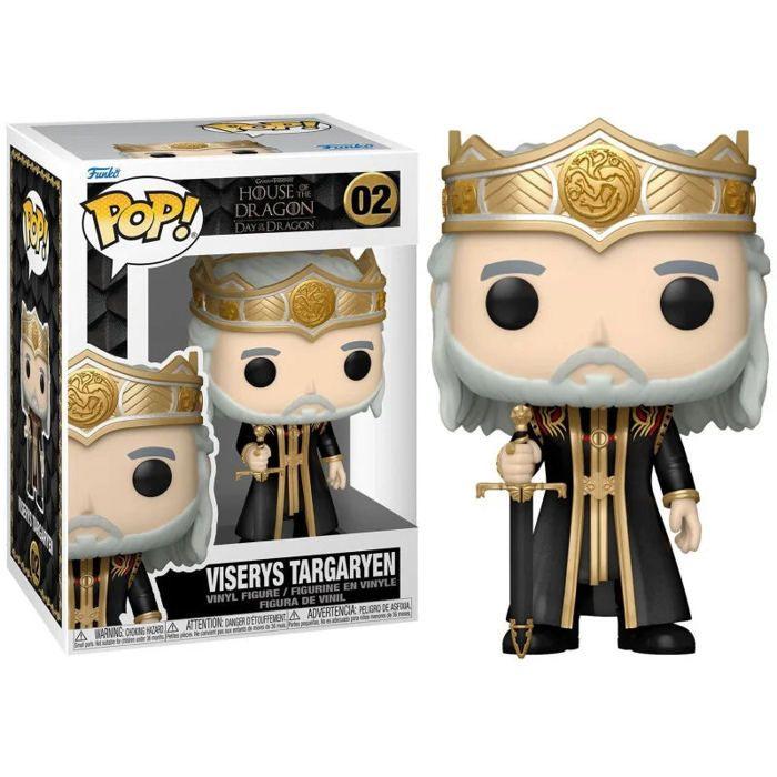 Figurine funko pop! - gamestop ltd - viserys targaryen - house of the dragon - 9 cm - pvc