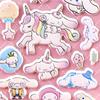 4Pcs Funny Cute Sanrio Cartoon Cinnamoroll 3D Bubble Stickers Diy Laptop Phone Fridge Kawaii Decoration Puffy Decals Gifts