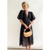 European And American Style Summer New Style Ladies Multicolor Lantern Sleeve Dress Casual Party Dress Women