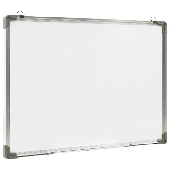 Tableau blanc - vidaXL - 90x60 cm - Magnétique - Effaçable à sec - Acier laqué