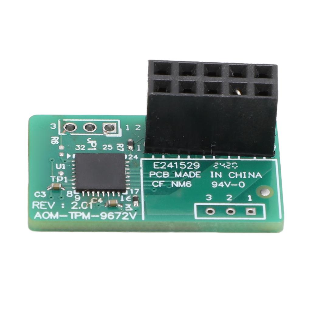TPM 2.0 Module 10 Pin SPI Parallel AOM TPM 9672V Trusted Platform for SuperMicro Motherboard 10 Pin
