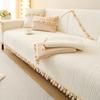 Simple Milk Fiber Sofa Cushion Winter Antislip Leather Sofa Cover Plush Thickened Cushion Cover Towel