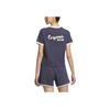 adidas Originals Women's Navy Blue Retro Regular Shoulder Crew Neck Short Sleeve T-Shirt JM7973