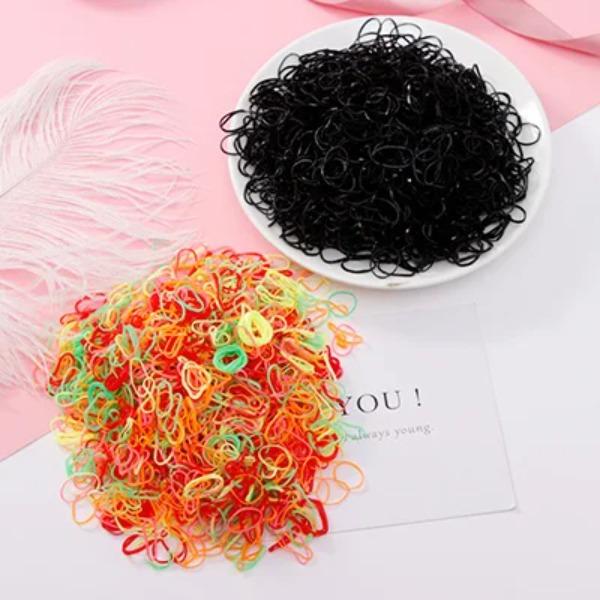 1000 teile/paket Mädchen Bunte Kleine Einweg Gummibänder Gummi Für Pferdeschwanz Halten Scrunchie Haarbänder Mode Haar Zubehör