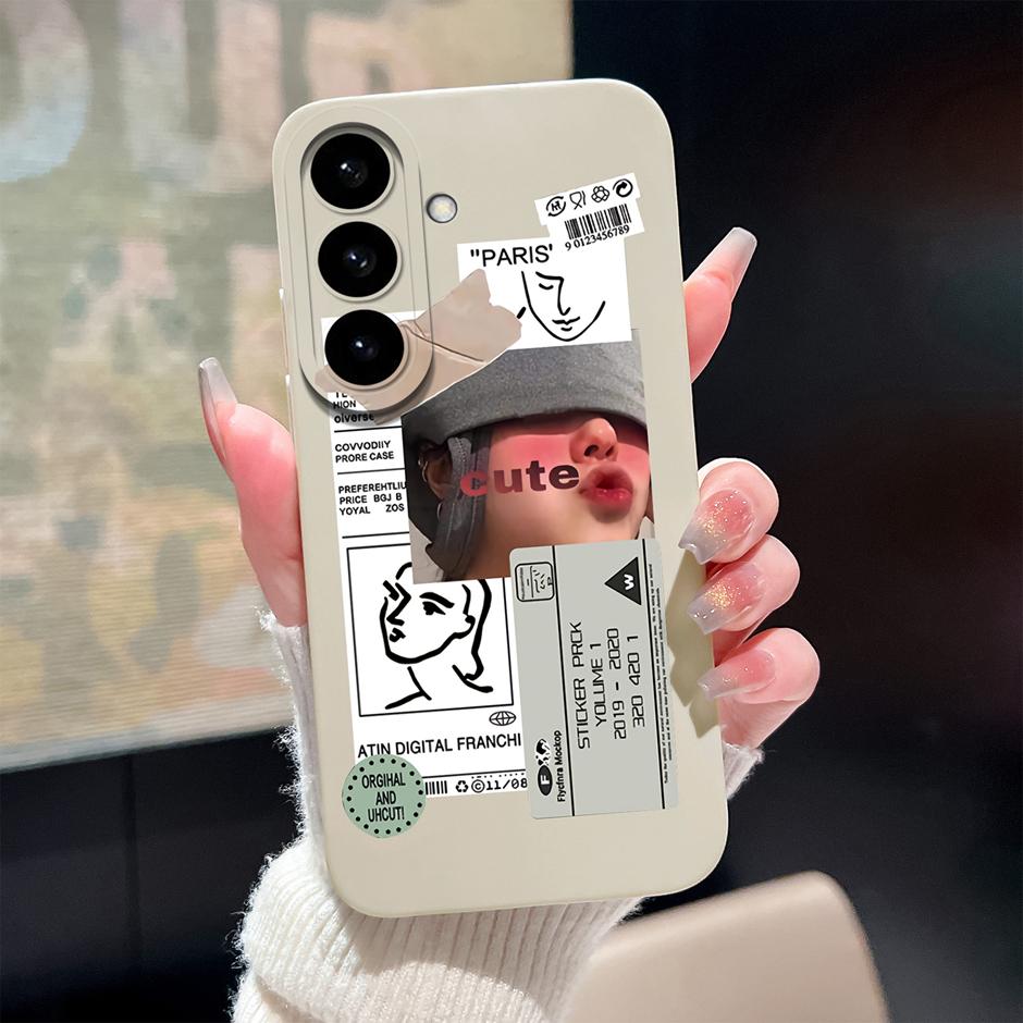 For Samsung Galaxy S26 Plus Ultra Case Pretty Sweet Girls Liquid Silicone Bumper Cover For SamsungS26 Ultra GalaxyS26Plus Fundas