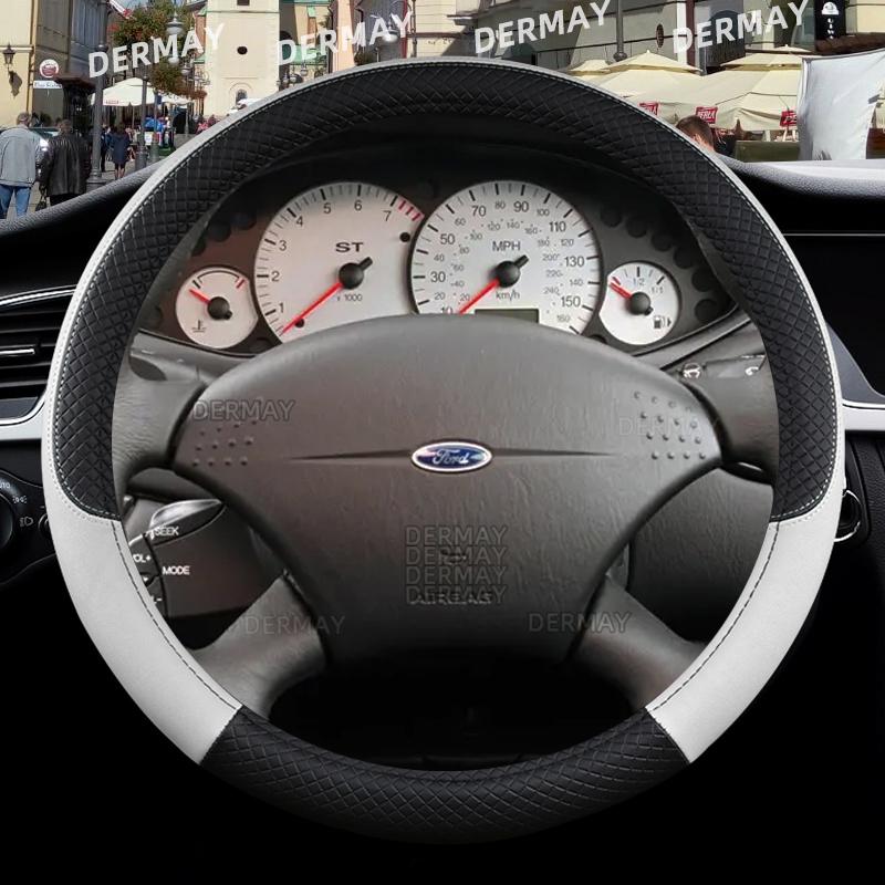 for Ford Focus MK1 Car Steering Wheel Cover 9 Colors PU Leather Non-slip Auto Accessories interior Fast Shipping