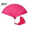 Portable Pocket Fan Vintage Japanese Bamboo Folding Fan Elegant Handheld with Tassels Decorative Cooling Oriental Style Accessory for Dancing