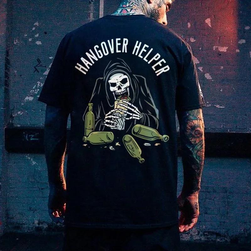 Men Clothing Heavy Metal Rock Skull Graphic Tshirts Grunge Punk Gothic Short-sleev Tops Male Oversized Tees Camiseta Hombre