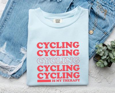 Bold Text Graphic Shirt Cycling Fitness Gift Women Retro Tee Typography T-Shirt Biker Enthusiast Distressed Tshirt Workout Graphic Design