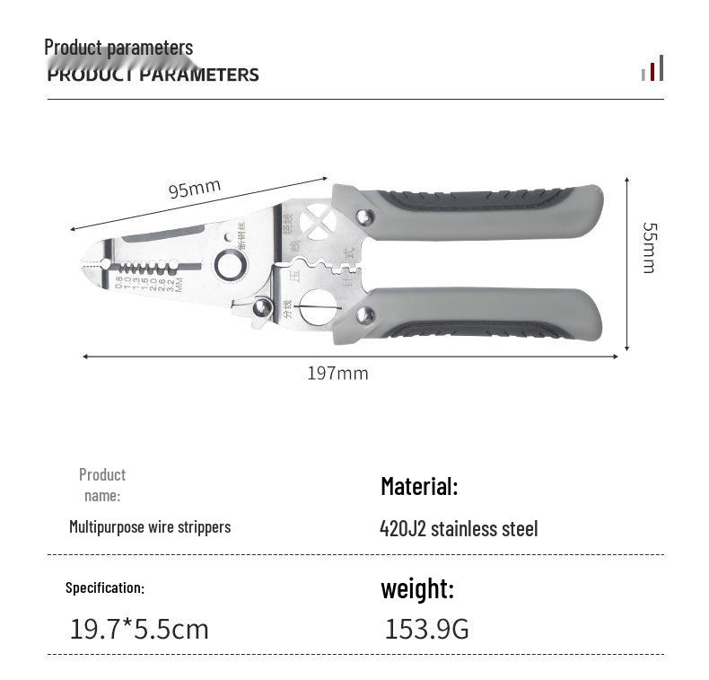 

Набор инструментов электрика для зачистки и резки проводов