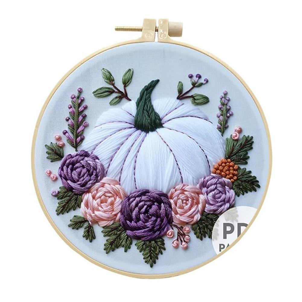 Halloween Embroidery Kit with Instructions Ghost & Gothic Stamped Cross Stitch Kits Needlepoint Kit for Adults & Beginners