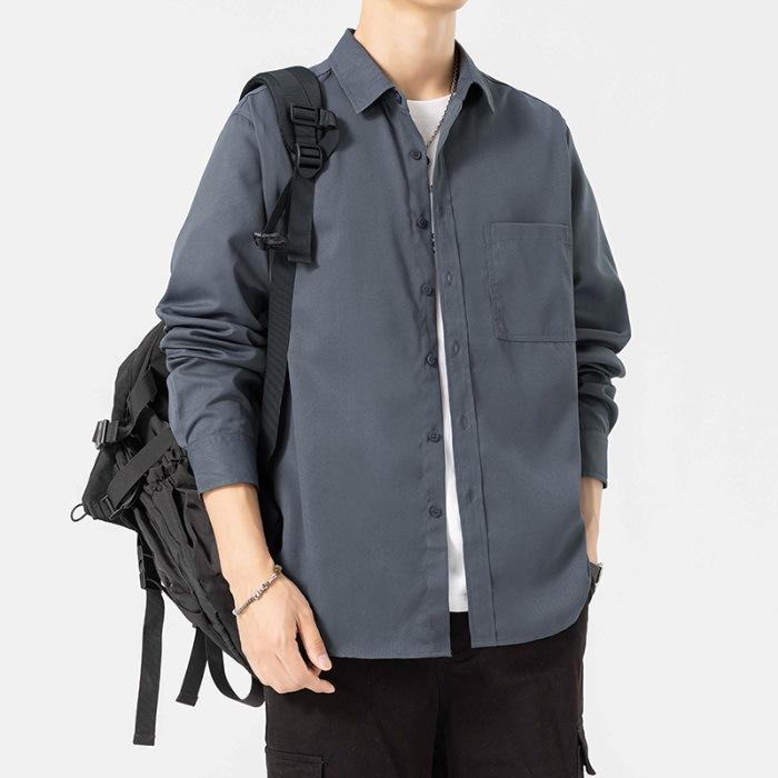 Streaming Long-sleeved Shirts for Men's Trendy Brand Loose Casual Shirts for Workwear Boys' Jackets