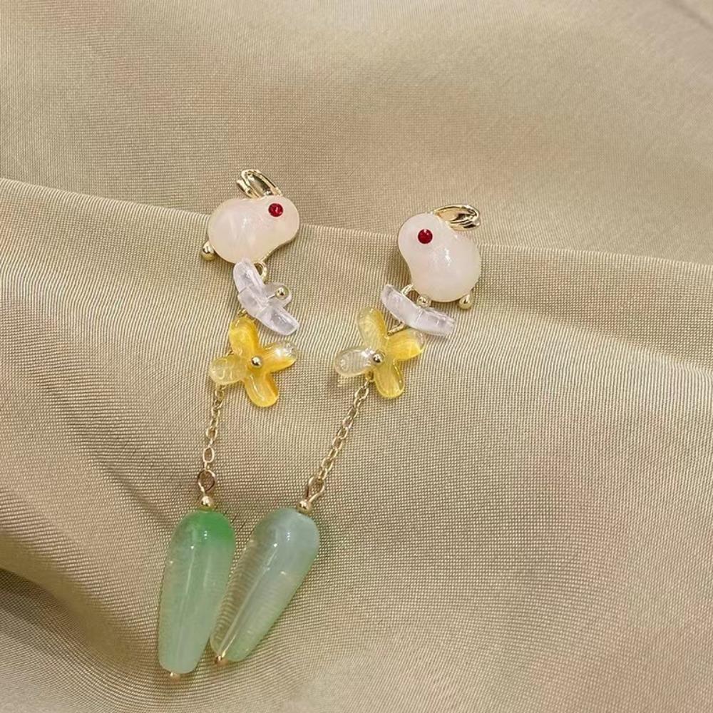 

Classic Rabbit Tassel Chinese Style Earrings Fashion Jewelry Pearl Ear Drop Female Dangle Earrings A