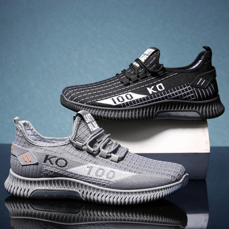 Leichte Sport Herrenschuhe, Modisch und Trendy, Atmungsaktive Mesh Freizeitschuhe, Weich besohlte Einzelne Schuhe
