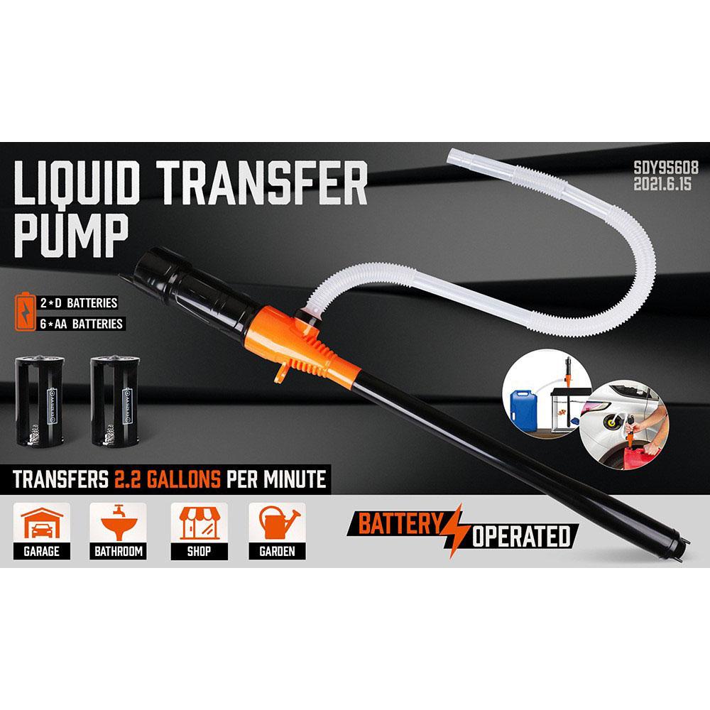 HORUSDY Portable Car Electric Oil Pump Car Fuel Tank Oil Pump Battery-powered Water Pump46×11×6CM