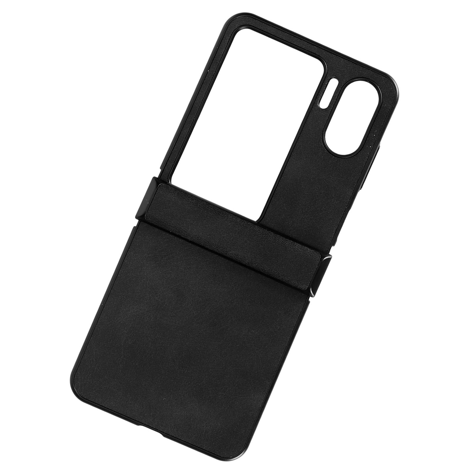 

Case for Oppo Find N2 Flip Synthetic Leather Ultra Thin Shockproof Phone Protective Cover for Oppo чёрный