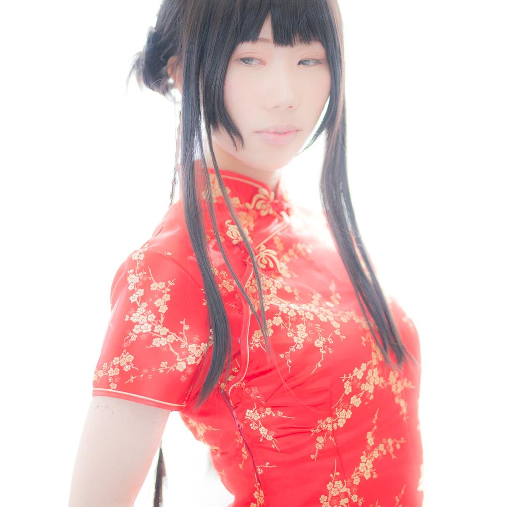 Chinese Long Chinese Sexy One Flower Pattern [Arika] Dress, Clothes, Cosplay, Piece, (S, Red)