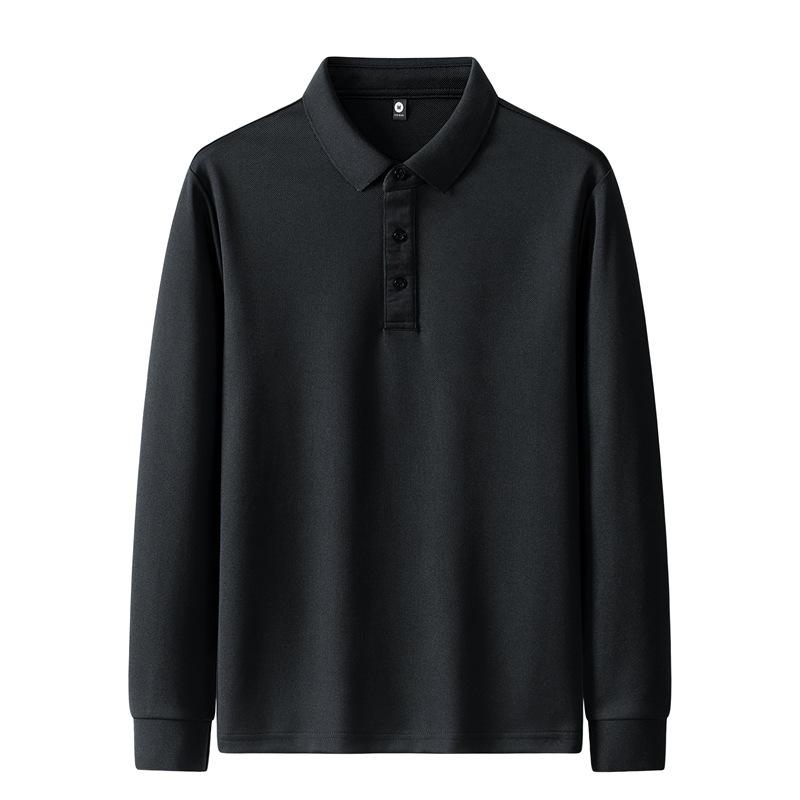

Мужские поло с длинным рукавом на пуговицах, повседневные рабочие пуловеры, влагоотводящие, легкие, рубашки для гольфа, приталенные, футболки-поло с воротником для мужчин M