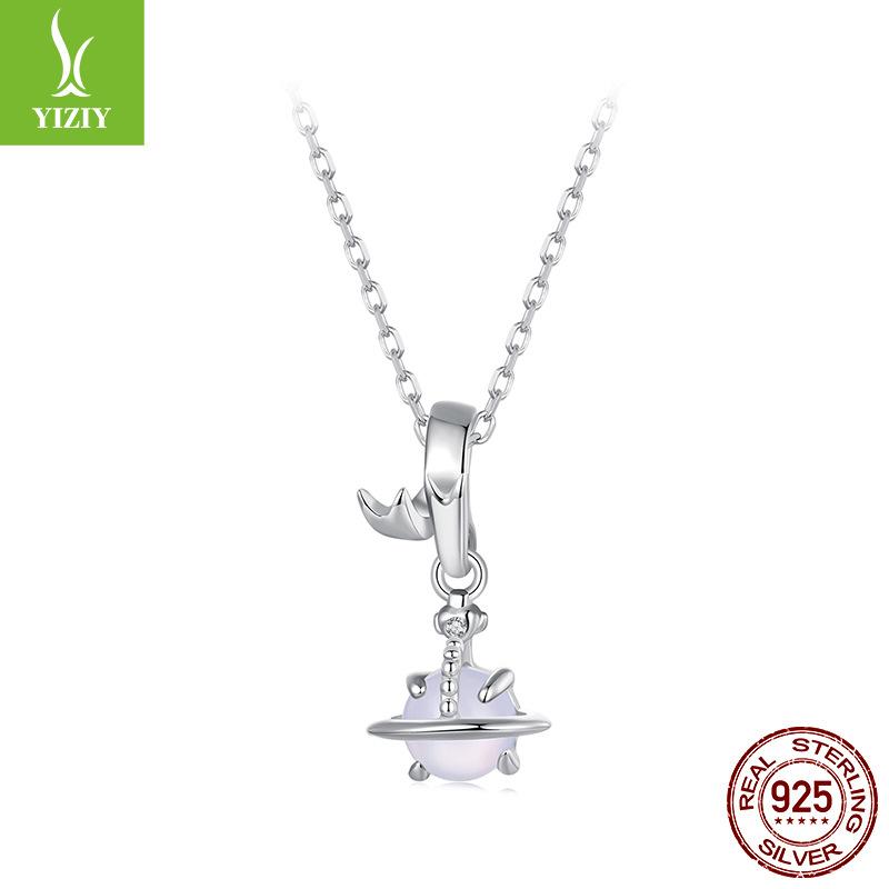 Pendentif Perle Planète Argent S925 Bracelet Personnalisé DIY Accessoires Perlés