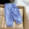 Summer Kids Plaid Mosquito-Repellent Casual Pants for Boys and Girls