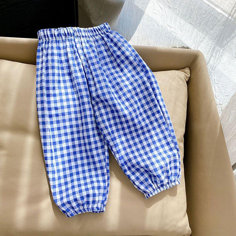 Summer Kids Plaid Mosquito-Repellent Casual Pants for Boys and Girls