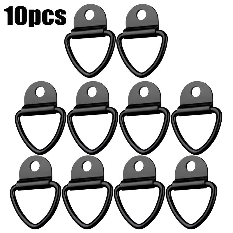 Stainless Steel D Shape Pull Hook Tie Down Anchor Ring Iron Cargo Tie Down Ring for Truck Trailers RV Boats Accessories