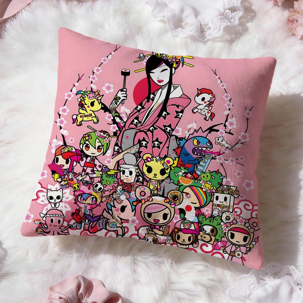 hot anime t-Tokidoki Cushion Cover Premium Comfort Reversible Pillow Cove -Two in One Design for Any Room & Car Interior