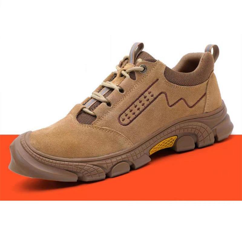 

Oulylan Male Non Slip Safety Shoes Steel Toe Anti-smash Sneakers Male Cowhide Labor Footwear Puncture Proof Lace Up Work Boots 46