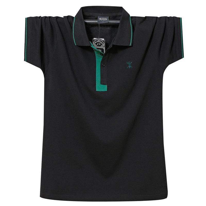 New Summer Men's Short-sleeved Polo Shirt Loose Casual Lapel T-shirt Cotton Breathable Sweat-absorbent Plus Size