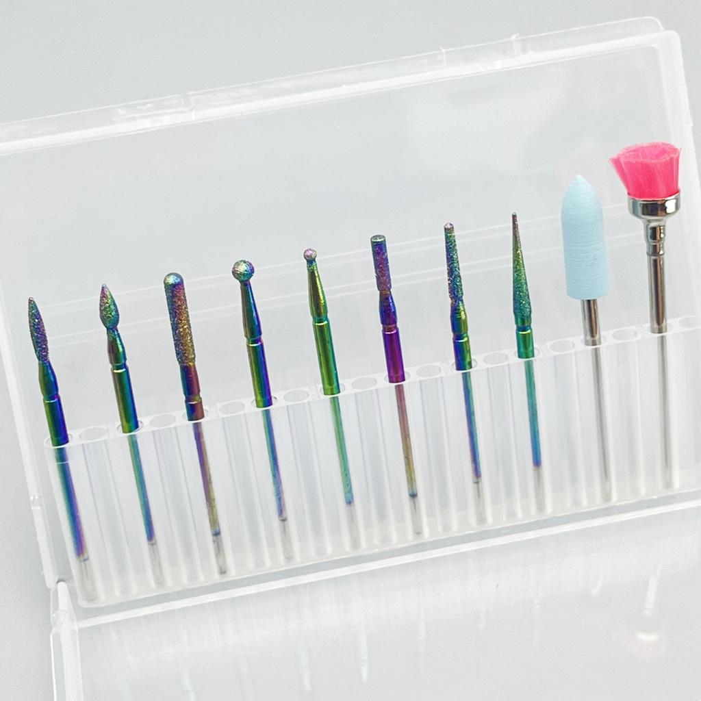 30Pcs Nail Drill Bits Sets Ceramic Nail Drills for Acrylic Nails Professional Manicurists Diamond Carbide Nail Drill Bit
