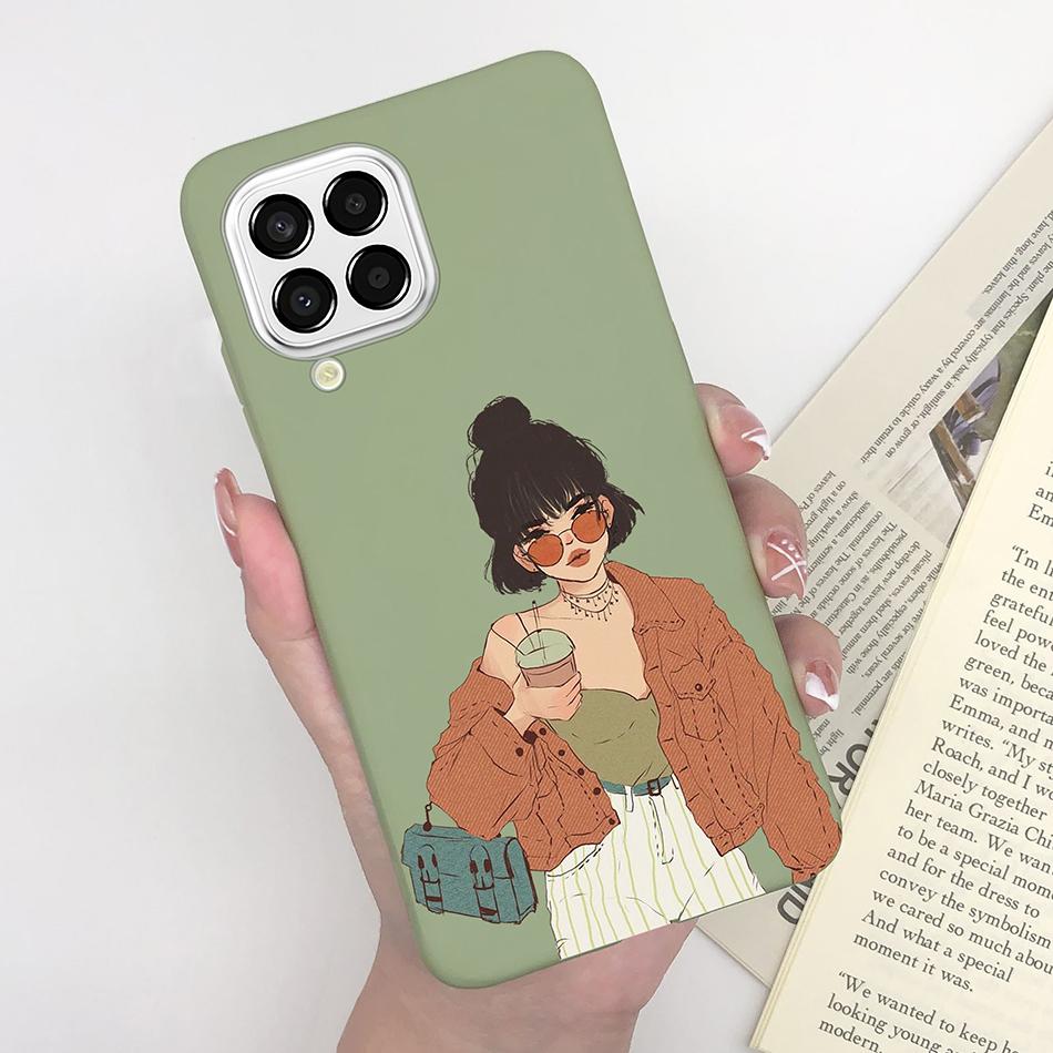For Samsung Galaxy M33 5G Case Heart Cartoon Silicone Matte Shockproof Phone Cover For SamsungM33 GalaxyM33 M 33 Funda Shell TPU