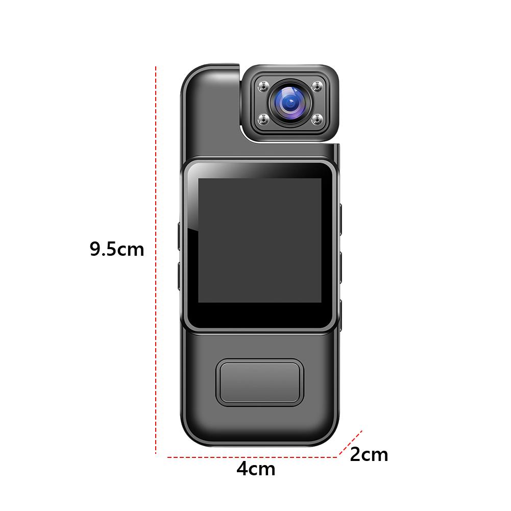 Body Camera with Audio and Video Recording Portable Small Personal Camcorder Action Camera for Traveling Cycling Vlogging