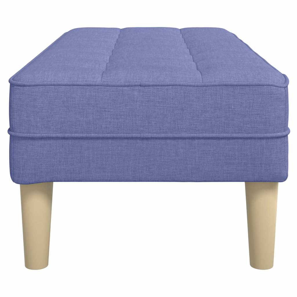 Bench with Cushion Jeans Blue 113 X 57 X 39 Cm Fabric