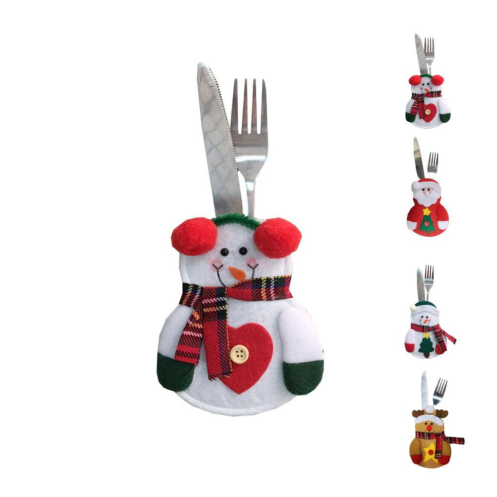 Weihnachten Xmas Besteck Geschirr Halter Gabel Löffel Tasche Hülle Etui