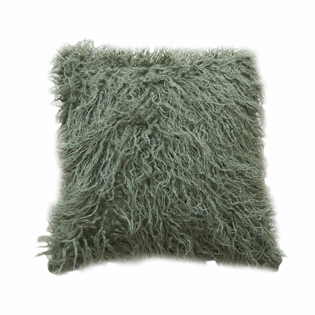 Наволочка для диванной подушки Плюшевая квадратная наволочка Меховая пушистая наволочка для подушки Домашний декор