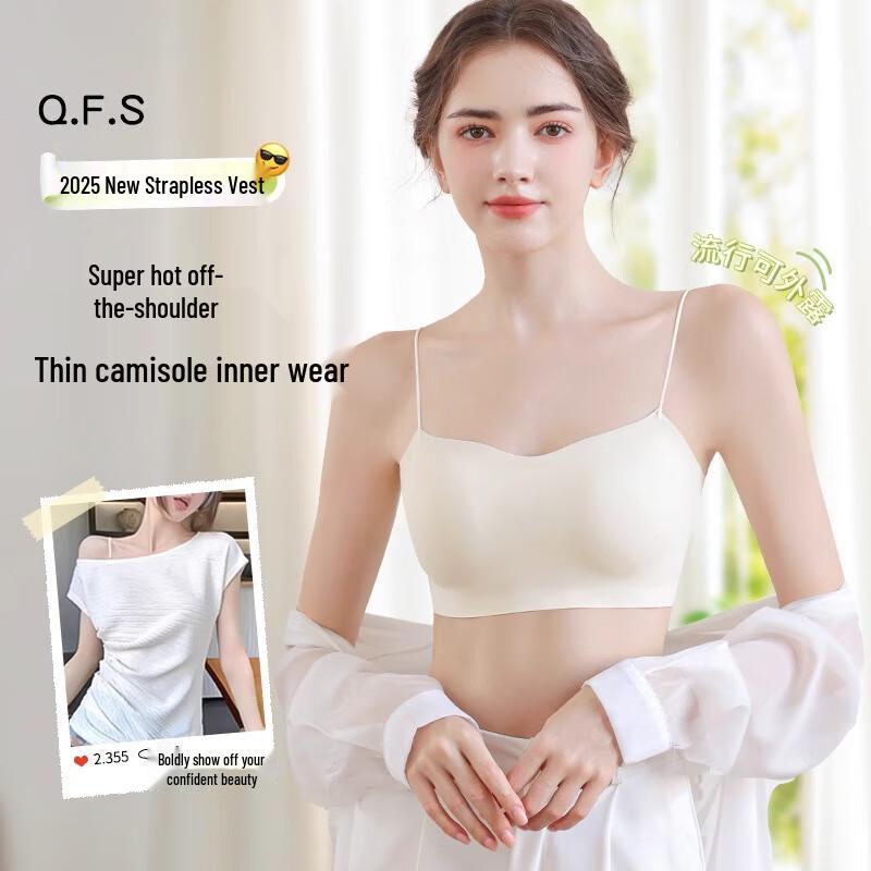Women s Seamless Backless Bandeau Vest Bra L