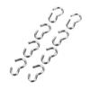 100Pcs Stainless Steel B-Shaped Buckle Bracelet Necklace Pendant Connector Bail Clasps Claw Charms Bracelet Hooks Crimps End Jew