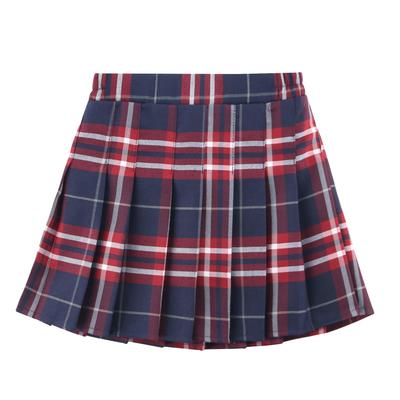 Chickiddos Pleated Skirt for Student Skirt with Inner JK High School School Navy Blue with Red Size 120 Girls, Uniform, Kids, Juniors, Women, A-Line