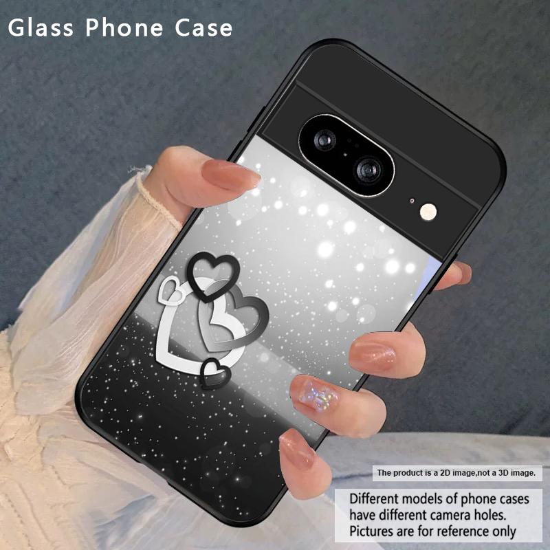 

Warm and romantic love For Google Pixel 10 Pro XL Pixel 9 Pro XL Pixel 8a 7a Pixel 7 Pro Pixel 8 7 9 10 Black Glass Phone Case Google Pixel 10 Pro XL