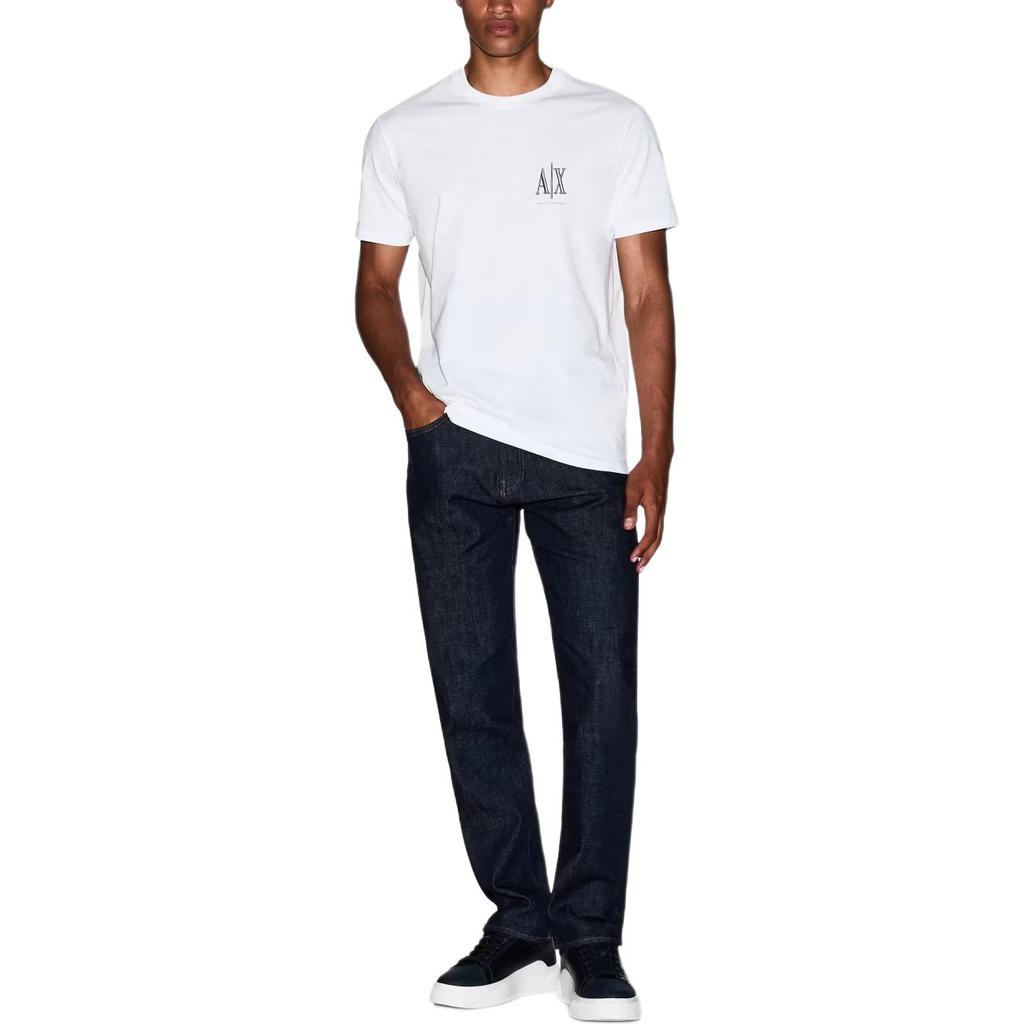 Armani Exchange Regular Fit Logo Print Cotton Crew Neck Short Sleeve T-Shirt Men Tops XM000365-AF12308-U0009